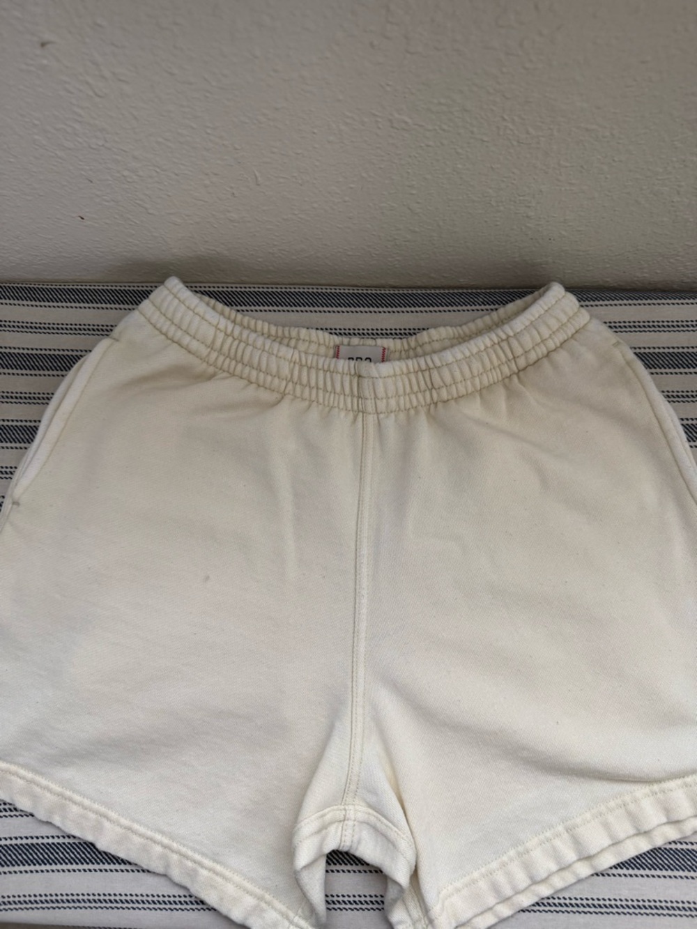 Urban Outfitters Cream Athletic Drawstring Shorts